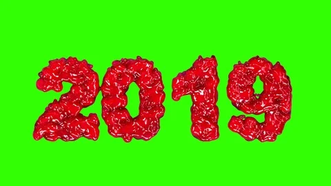 Jam years writing on green background Stock Footage 77426994