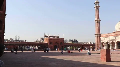 Jama Masjid, Delhi, India Stock Footage