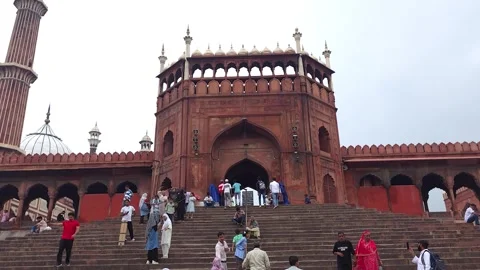 Jama Masjid Reflections After Rain, Delhi Stock Footage 320383574