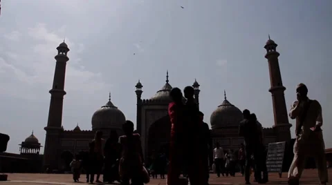 Jama Masjid Time Lapse Video stock 36727131