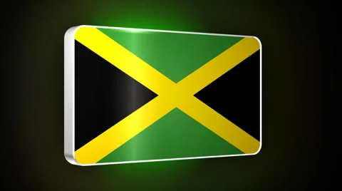 Jamaica 3d flag Stock Footage 959566