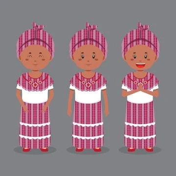 Jamaica Character with Various Expression Stock Illustration