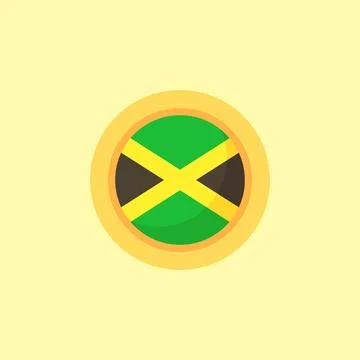 Jamaica - Circular Flag Stock Illustration