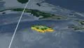 Jamaica extruded. Bumps shaded. Graticule. 4k or 4k+ Resolution