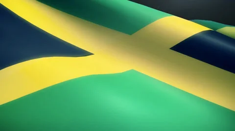 Jamaica Flag Animation Loop Stock Footage 38007886
