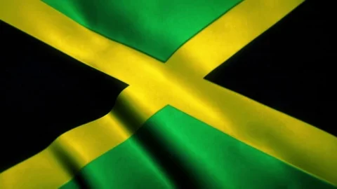 Jamaica Flag Blowing in the Wind Video stock 76104544