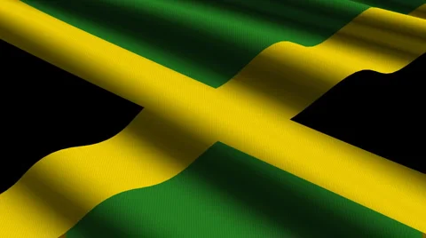 Jamaica flag close-up Stock Footage 882873