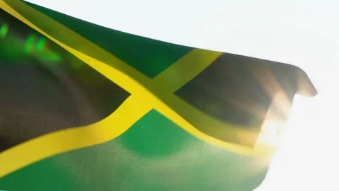 Jamaica Flag Flapping Stock Footage 118961897