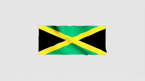 Jamaica flag fluttering in the wind Stock Footage 310221755