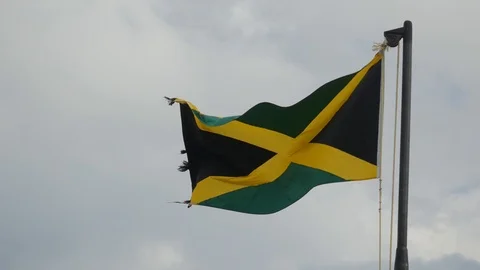 Jamaica flag Stock Footage 95489897
