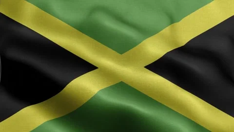 Jamaica flag Front Stock Footage 318665986
