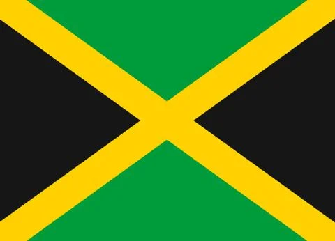 Jamaica flag vector Stock Illustration