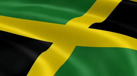 Jamaica FlagInTheWind Stock Footage