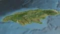 Jamaica, glide over the map, outlined 4k or 4k+ Resolution