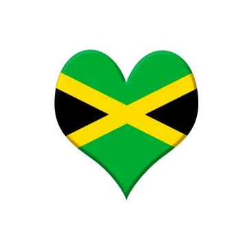 Jamaica heart. Stock Illustration