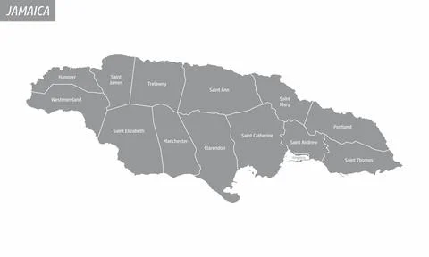 Jamaica isolated map Stock Illustration