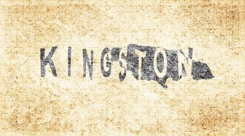 Jamaica Kingston Typography Map Stock Illustration