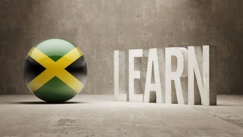 Jamaica. Learn Concept. Stock Illustration