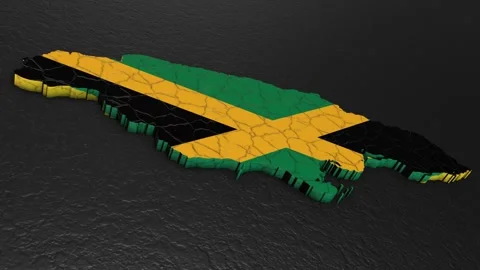 Jamaica map 3d. 3d map of Jamaica. Stock Footage 273399065