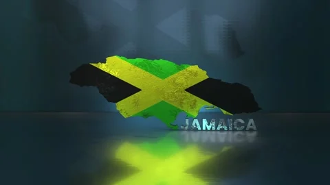 Jamaica Map Stock Footage 283078929