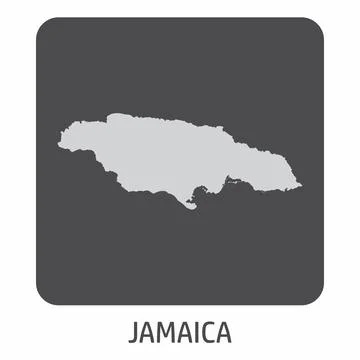 Jamaica map icon Stock Illustration