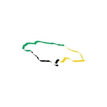 Jamaica map icon vector symbol element Stock Illustration