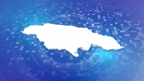 Jamaica Map Intro Stock Footage 247910822