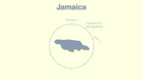 Jamaica MAP revealingmotion graphics data elements Stock Footage 339865425
