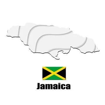 Jamaica map on white background. vector illustration. Stock-Illustration