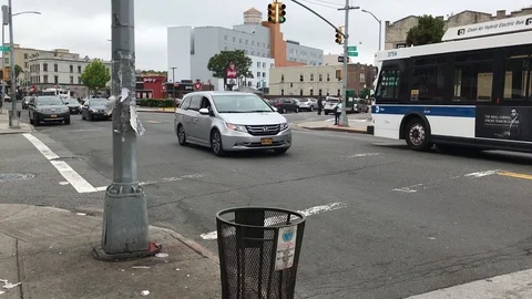 Jamaica Queens intersection Stock Footage 109060674