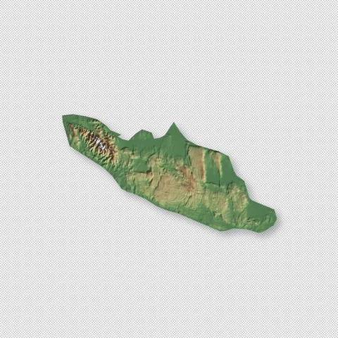 Jamaica Rotating 3D Relief Map Seamless Loop, Alpha Channel 4K 스톡 동영상 340712613