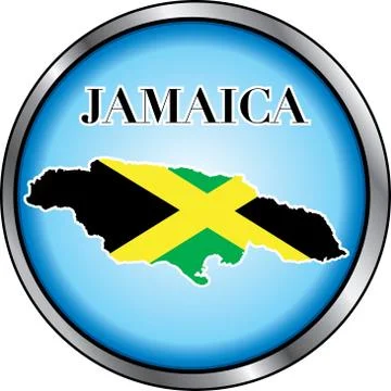 Jamaica Round Button Stock Illustration