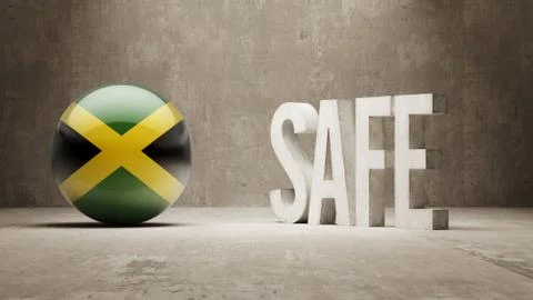 Jamaica. Safe Concept. Stock Illustration