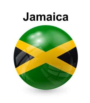 Jamaica state flag Stock Illustration