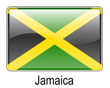 Jamaica state flag Stock Illustration