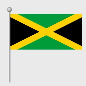 Jamaica vector template background realistic copy Stock Illustration