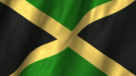 Jamaica Waving Flag Stock Footage 12290134