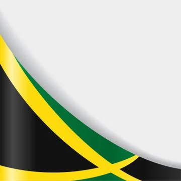 Jamaican flag background. Vector illustration. Stock Illustration