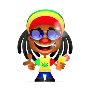 Jamaican guy illustration Illustrazione stock
