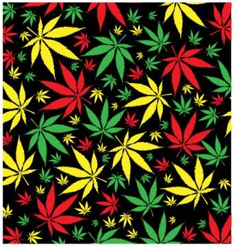 Jamaican marijuana  pattern Stockillustratie