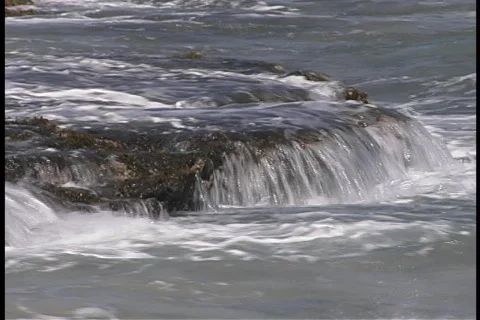 Jamaican Surf over rocks Stock Footage 140430