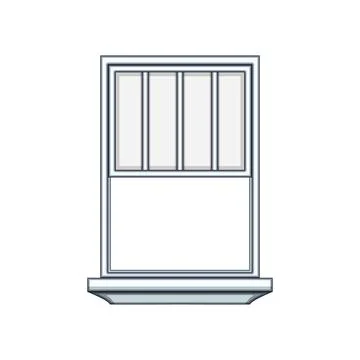 Jamb window frame cartoon vector illustration Stock Illustration