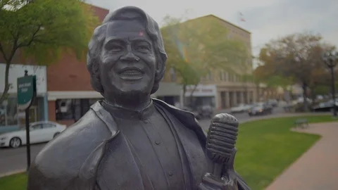 James Brown Statue Slow Motion Stock Footage 91270431