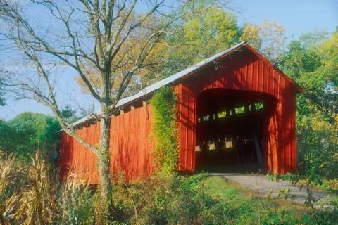 James Covered Bridge Foto stock