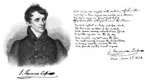  James Fenimore Cooper, 1789 - 1851, an American writer of romanc James Fe... Stock Photos