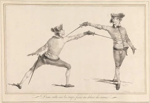 James Gwin, 1700 1769, Demi Volte sur les Coups ForcÃ s au Dehors des Arme.. Stock Photos