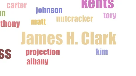 James H Clark Word Cloud Animated Isolated Vídeos de archivo 103672654