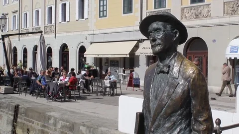 James Joyce in trieste Stock Footage 80732815