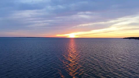 James River Aerial Sunset Stock Footage 333473736