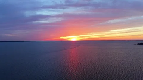 James River Aerial Sunset Stock Footage 333473787